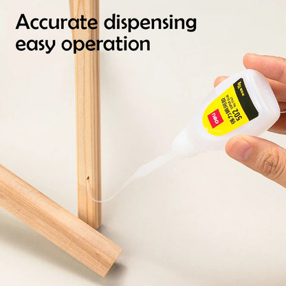 1-3PCS Deli 502 Super Glue - Instant Quick-Drying Cyanoacrylate Adhesive for Leather, Rubber, Wood and Metal