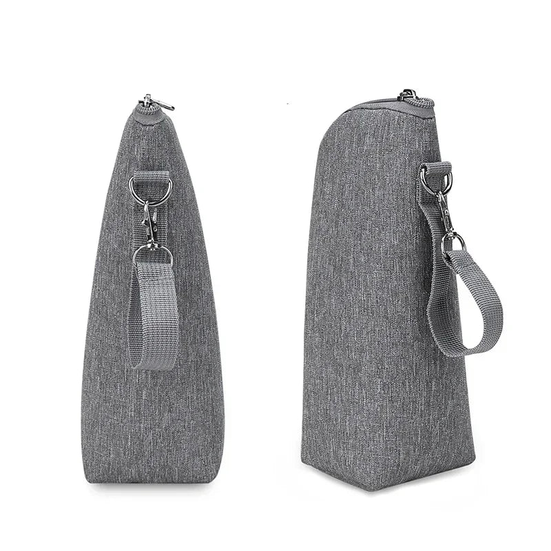 Baby Bottle Bag & Warmer – Aluminum Insulated Stroller Hanging Bag for Baby Feeding, Cups & Drinks Storage