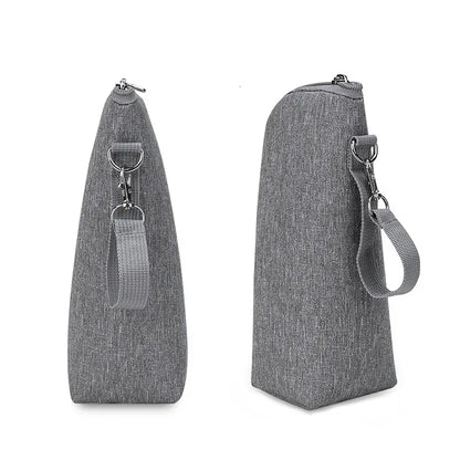 Baby Bottle Bag & Warmer – Aluminum Insulated Stroller Hanging Bag for Baby Feeding, Cups & Drinks Storage
