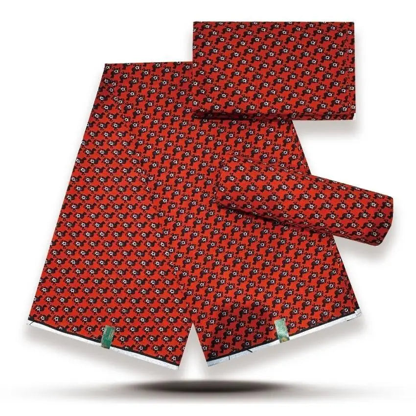 African Wax Print Fabric - 100% Cotton Nigerian Ankara Batik Material for Women’s Dresses