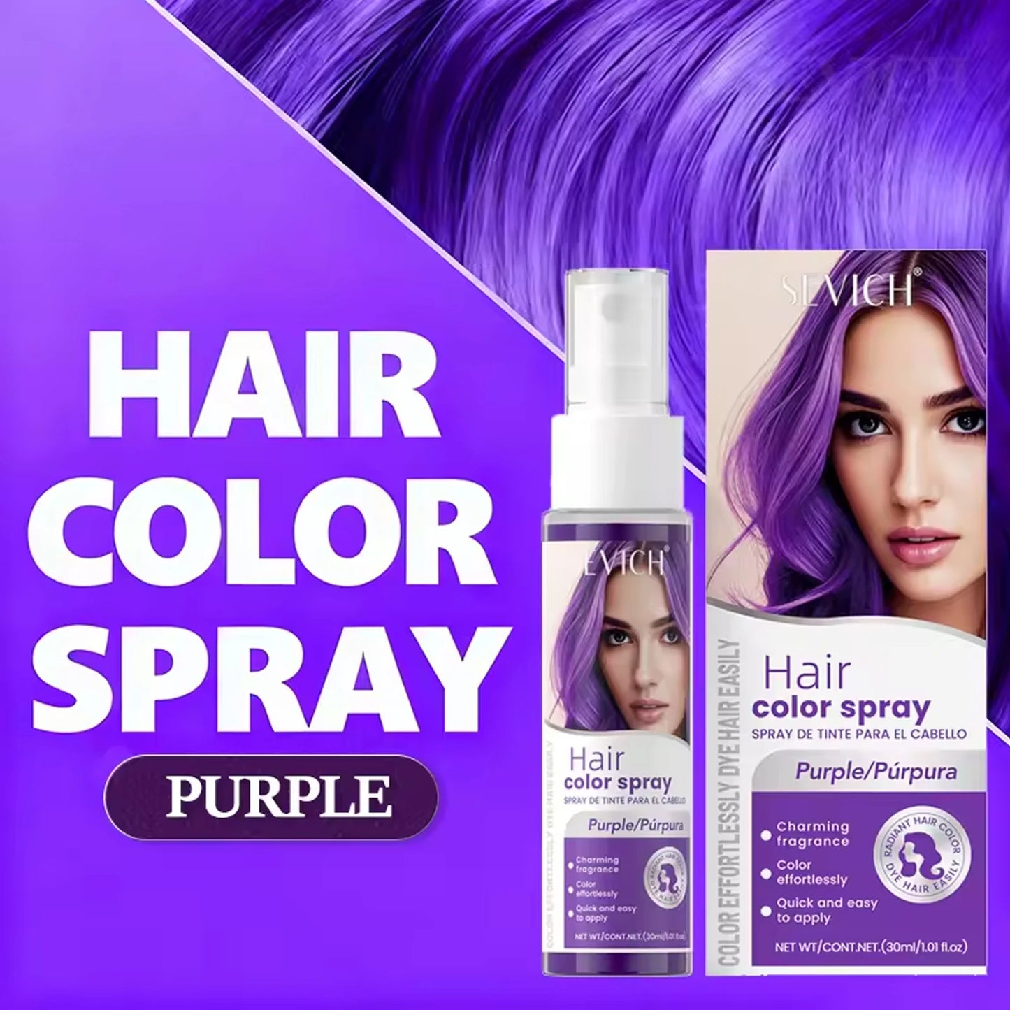 Temporary Hair Color Spray - Washable Instant Hair Dye for Multi-Color DIY Styling, Parties & Salon Looks