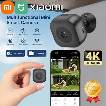 Xiaomi MIJIA 4K Mini Security Camera – Full Color Night Vision HD WiFi Waterproof Motion Detection Monitor