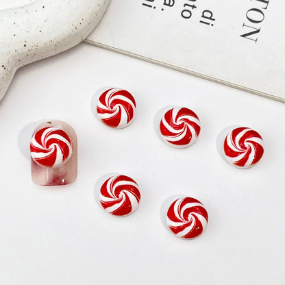 50PCS Mini Resin Christmas Decorations – Cartoon Magic Wand, Chocolate Figurines for Cake, Popsicle, Nail Art, Scrapbook & DIY Crafts
