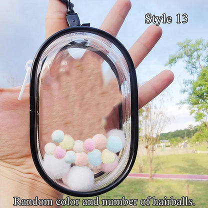 Transparent Jewelry Organizer Box – Plastic Storage Pouch with Keychain, Dustproof Case, Cute Doll Bag for Accessories