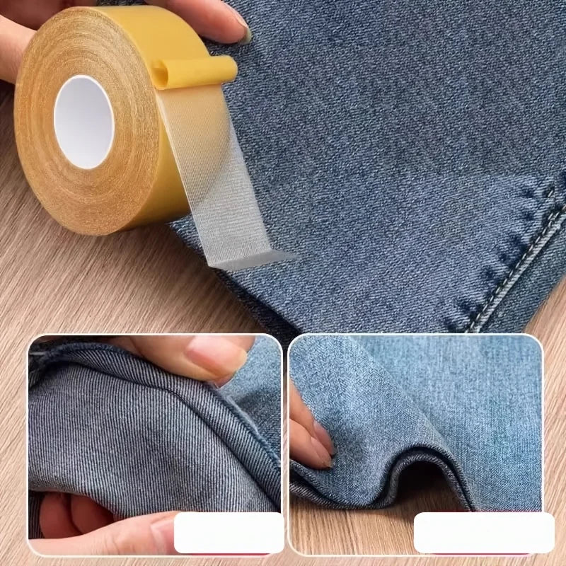 Strong Adhesive Fabric Tape - No-Cut Clothing & Pants Seam Adjustment Sticker