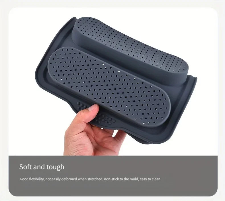 Food-Grade Silicone 4-Grid Bread Mold – Two-Color Rectangular Baking Pan for French Cakes, High-Temperature Resistant