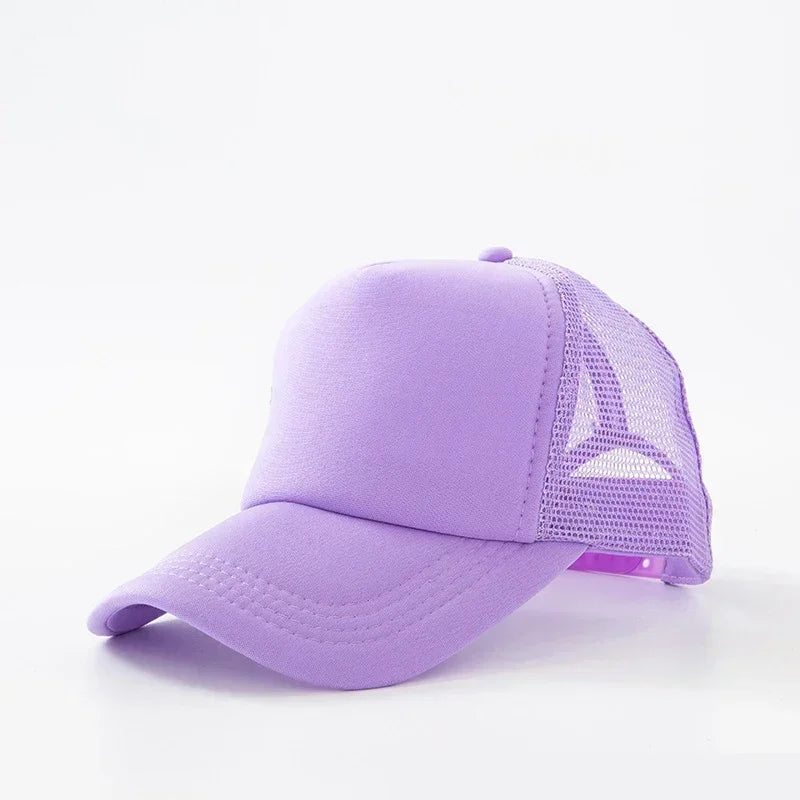 Custom Logo Trucker Hat - Adjustable Polyester Mesh Baseball Cap for Men & Women