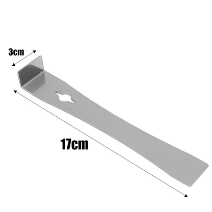 3-in-1 Stainless Steel Pry Bar Tool - Multifunction Woodworking Scraper Lever Spatula Nail Lifter for Board Dismantling