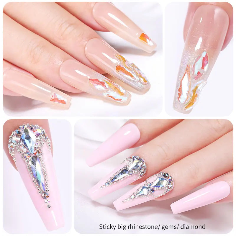 BORN PRETTY 10g Nail Rhinestone Glue - Transparent UV LED Gel Adhesive For Nail Art Crystal Decoration & DIY Manicure