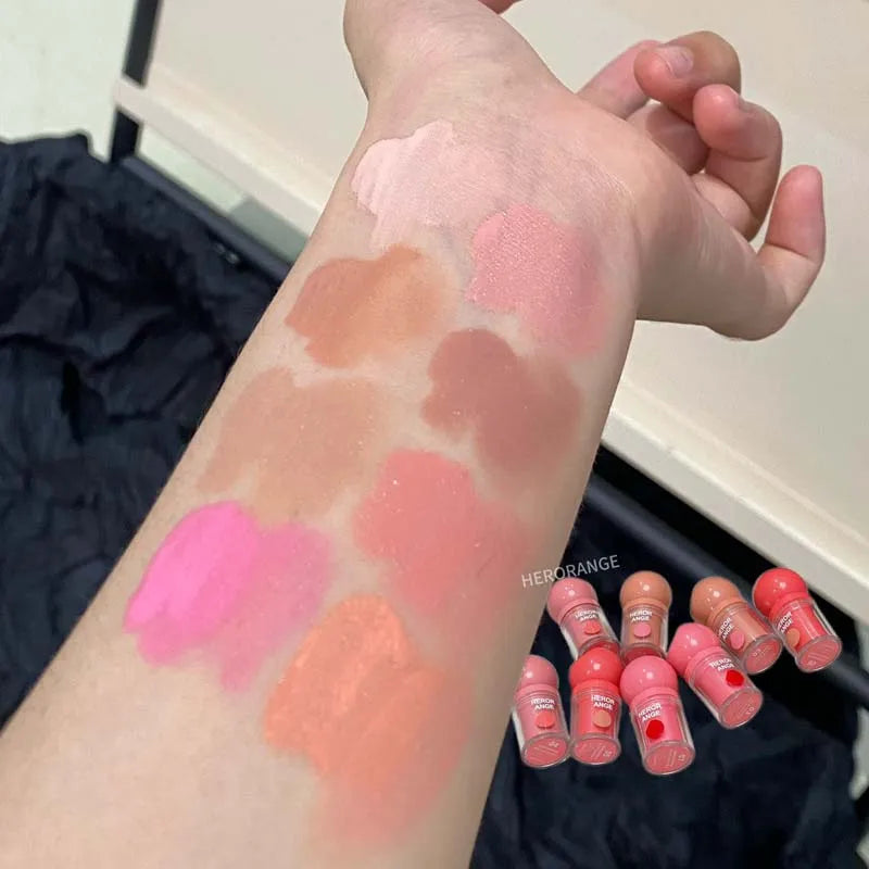 Herorange Dewy Liquid Blush - Blendable, Waterproof Radiant Cheek Tint for Everyday Makeup and Special Occasions