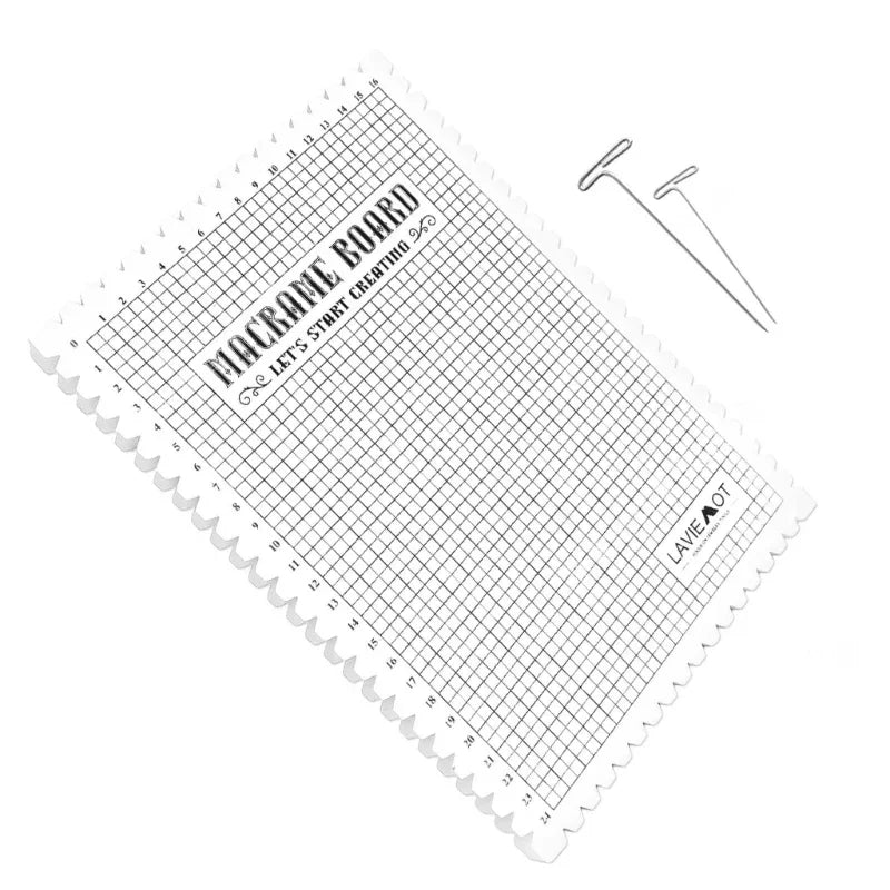Creative Macrame Grid Board – DIY Handcraft Knitting & Wool String Mat