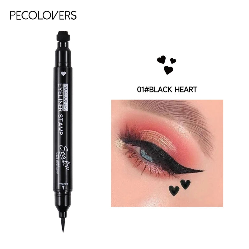 Star Liquid Eyeliner 2-in-1 — Black Moon Stamp Pencil, Waterproof Long-Lasting Easy-Apply Eye Makeup