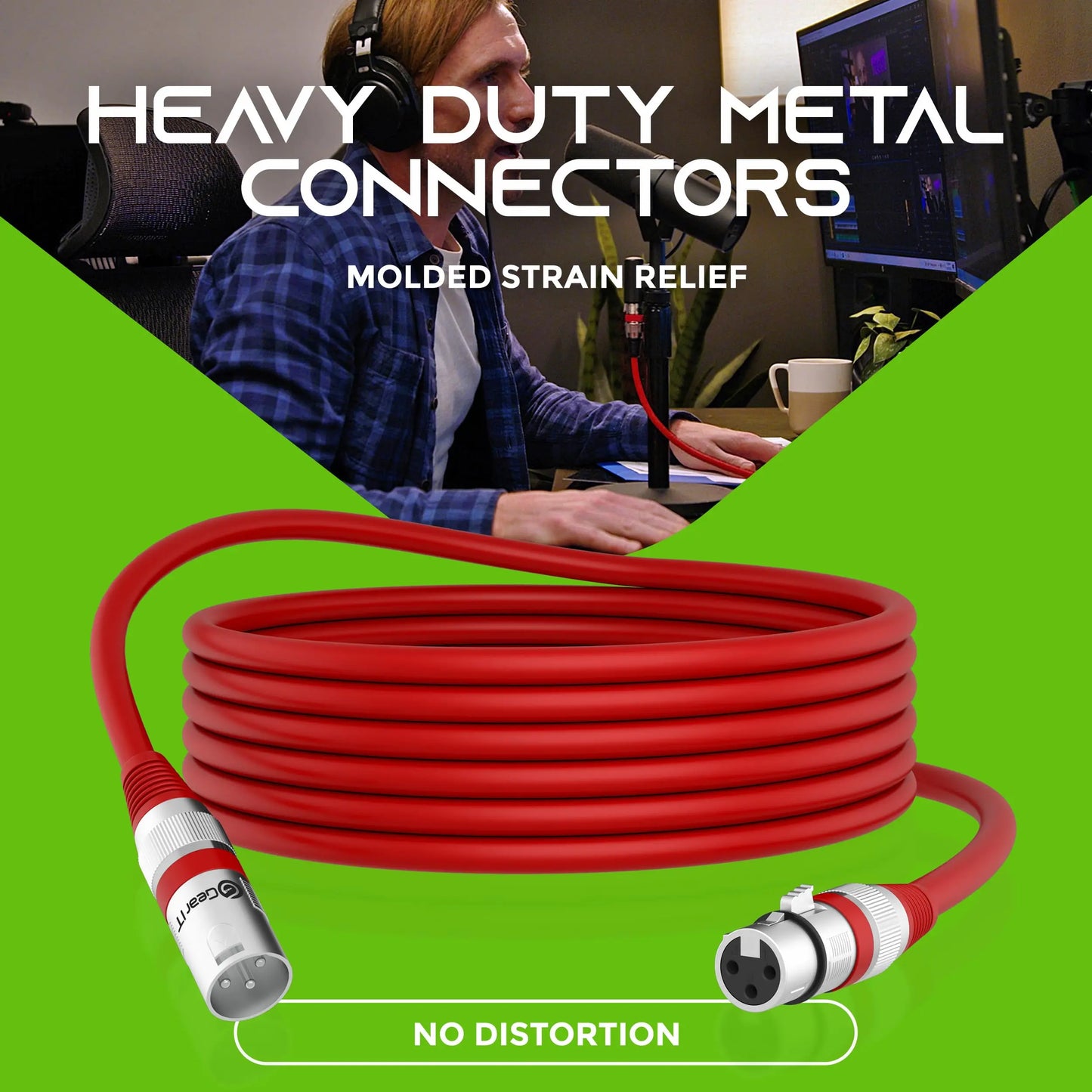 Professional XLR Male to Female Microphone Extension Cable – Balanced 3-Pin Audio Line for Recording, Mixer & Speakers
