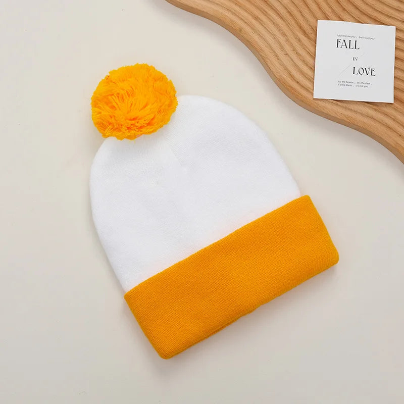Unisex Christmas & Holiday Cosplay Set – Funny Knitted Beanie Hat with Gloves, Warm Winter Hat for Halloween & New Year