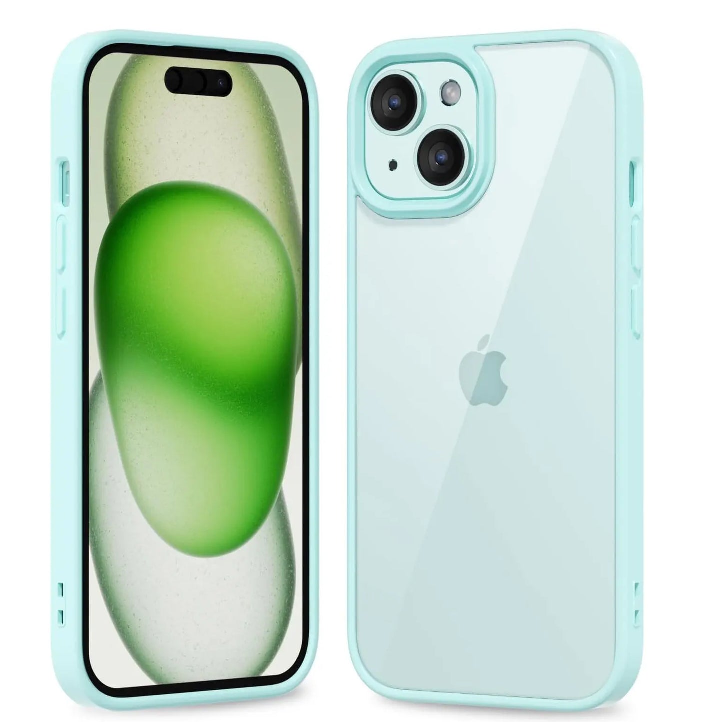 Transparent Shockproof Silicone Phone Case - Color Back Protective Cover for iPhone 16, 15, 14, 13, 12, 11 Pro Max & More