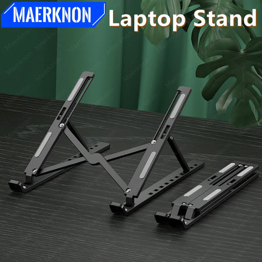 Adjustable Foldable Laptop Stand – Portable Notebook & Tablet Holder for MacBook, iPad & Computer Monitor Desk Support