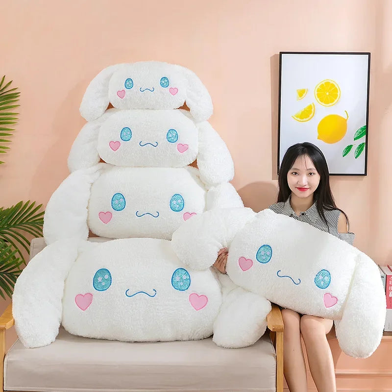 70 / 90 / 110 / 130cm cm Aoger Cinnamoroll Plush Doll – Kawaii Cartoon Stuffed Toy, Car Headrest Pillow & Back Cushion, Birthday Gift