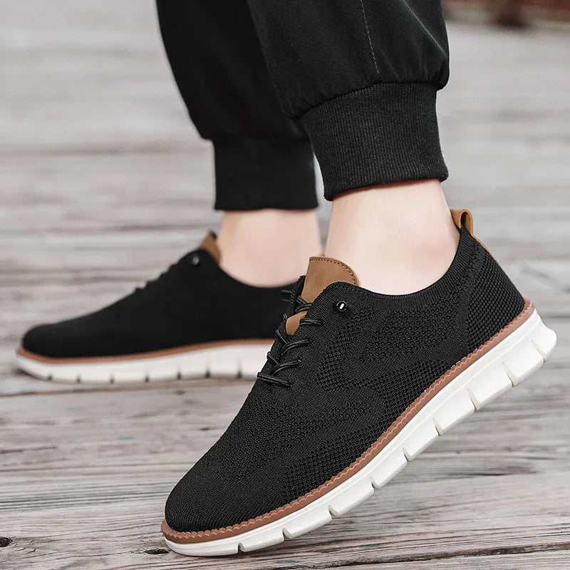 YRZL Men’s Casual Sports Shoes – Anti-Slip, Wear-Resistant, Breathable Cushioning with Color Blocking Design