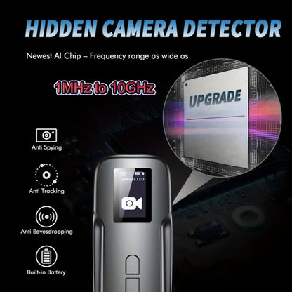 Hidden Camera & Spy Detector – RF/Bug Signal, IR Mode & Magnetic Field Scanning Device