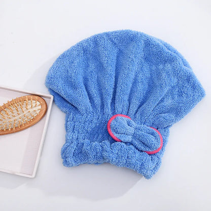 Effortless Hair Care with Microfiber Quick Drying Towel Cap – Your Stylish Bathroom Accessory for Women!
