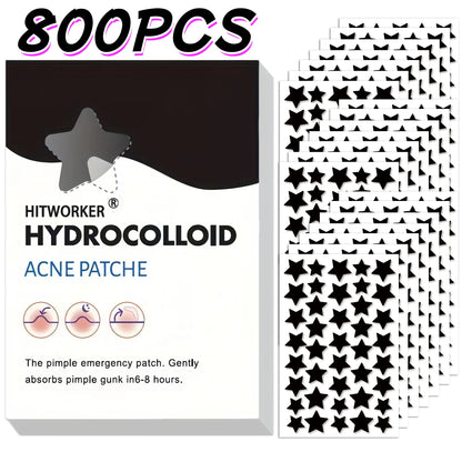 400/800-Piece Hydrocolloid Pimple Patches - Gentle, Alcohol-Free Acne and Blemish Cover Stickers for Daily Skincare