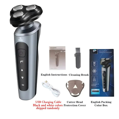 New 9D Electric Shaver – USB Rechargeable High-Power Full-Body Beard Razor for Car and Home