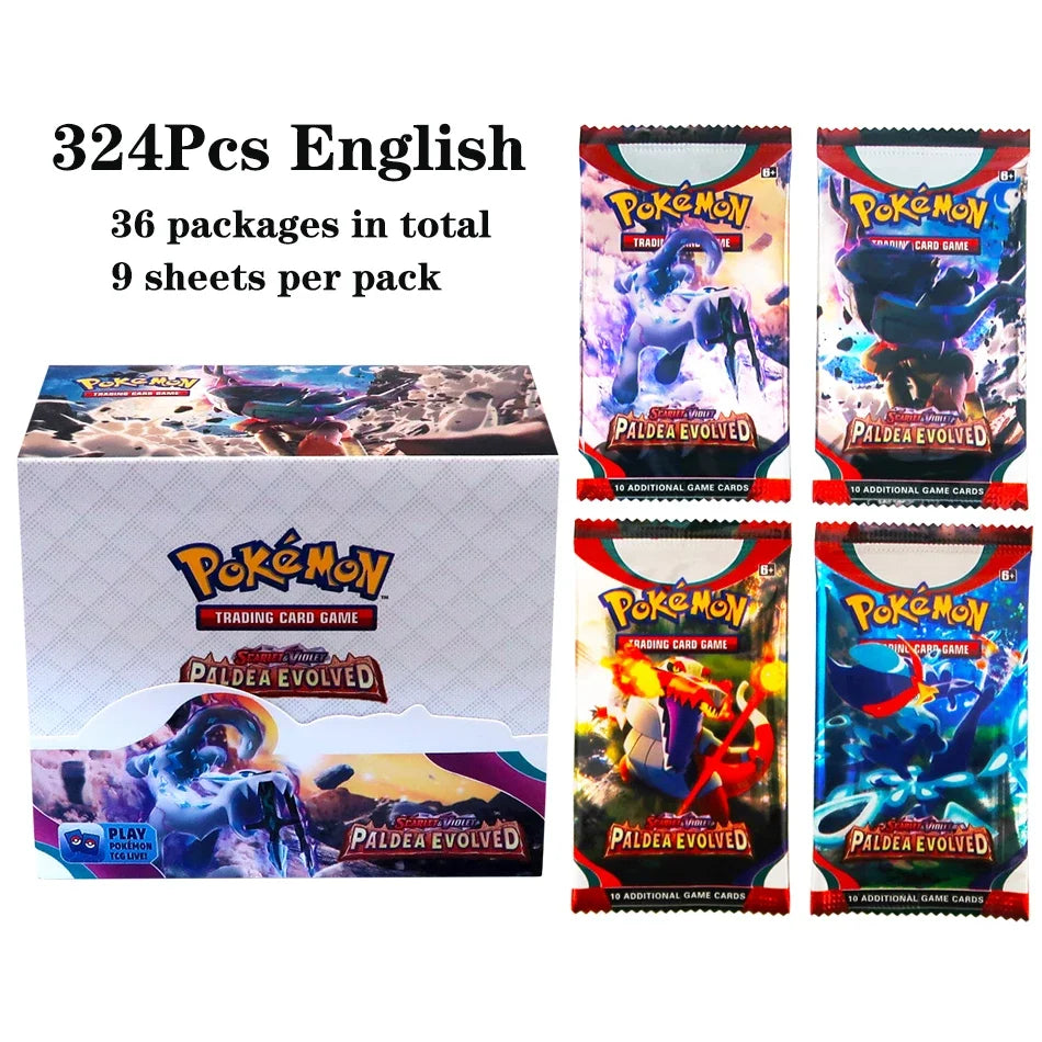 324pcs Pokemon TCG Booster Box - Sword & Shield Fusion Strike Trading Card Packs Display Set with 36 Booster Packs