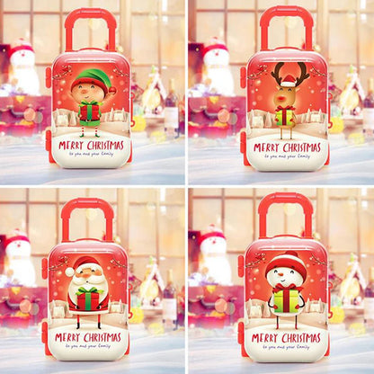 Festive Charms in a Box: Christmas Metal Tinplate Mini Suitcase - Your All-in-One Holiday Organizer!