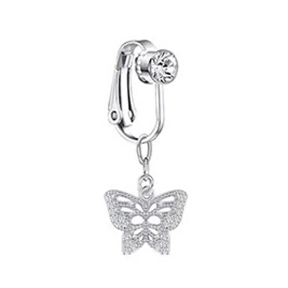 Faux Belly Ring - Non-Piercing Clip-On Navel Button Body Jewelry Belly Piercing Accessory