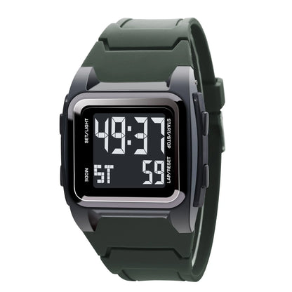 YIKAZE Men's Digital Sport Watch – 50M Waterproof Retro Multifunction Military LED Alarm Wristwatch Gift