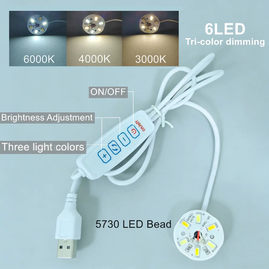 5V USB RGB LED Light Board - Dimmable Touch Control Gradient Light with Remote for DIY Model Displays