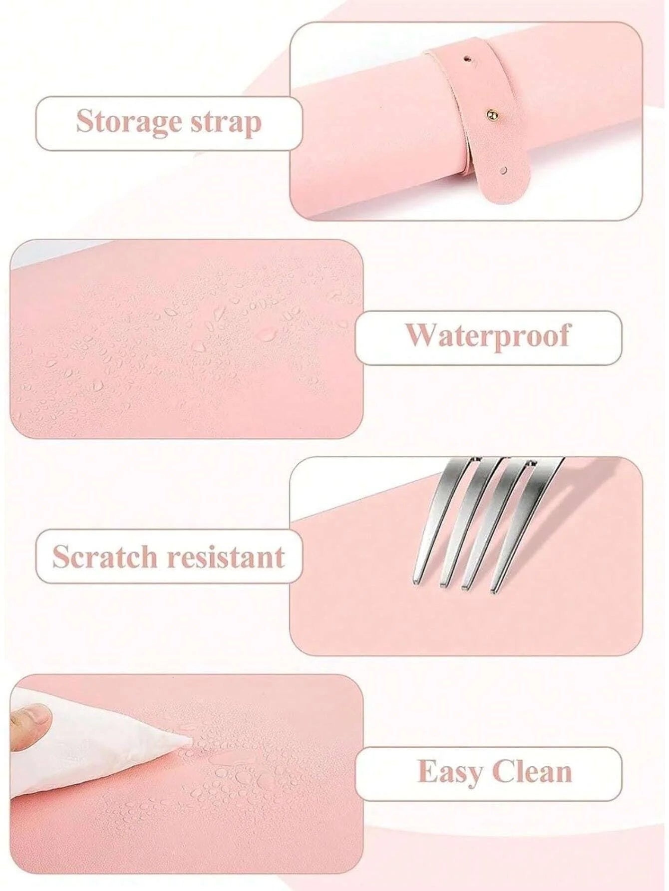 Portable Nail Art Armrest Mat - 1/2PCS Foldable Soft Microfiber Leather Table Pad for Nail Salons