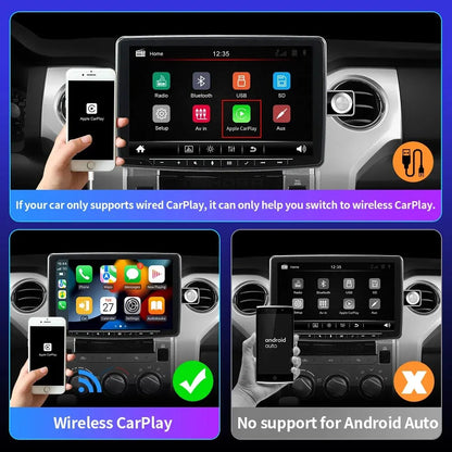 EKIY NEW Mini Carplay Wireless - Compatible with Toyota, Mazda, Nissan, Camry, Suzuki, Subaru, Citroen, Audi, Mercedes, Kia, Ford, Opel - iOS15 Support - Spotify & Bluetooth Integration