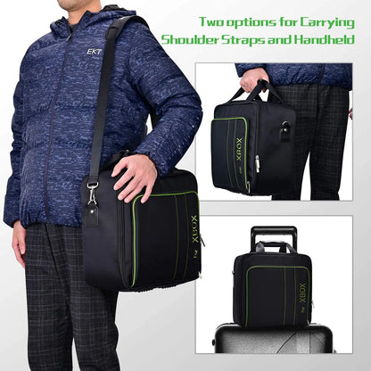 Xbox Series X|S Carrying Case – Travel Bag for Console, Controllers & Accessories