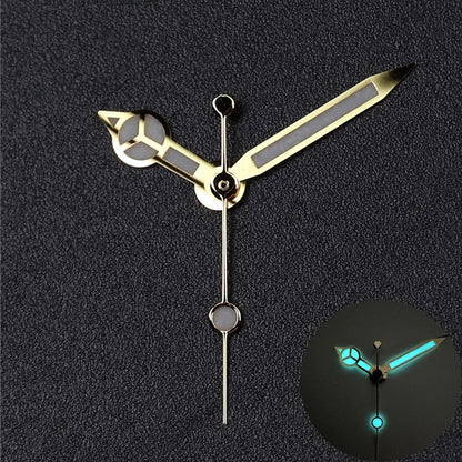High-Quality Watch Hands – Polished Silver 12.5×12×8mm, C3 & BGW9 Green/Blue Luminous for NH35, NH36, NH34 Movements