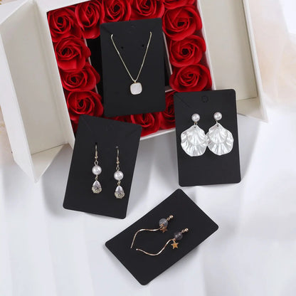 50PCS Jewelry Display Cards — Self-Seal Cardboard Hang Tags for Earrings & Necklaces, Jewelry Organizer Packaging