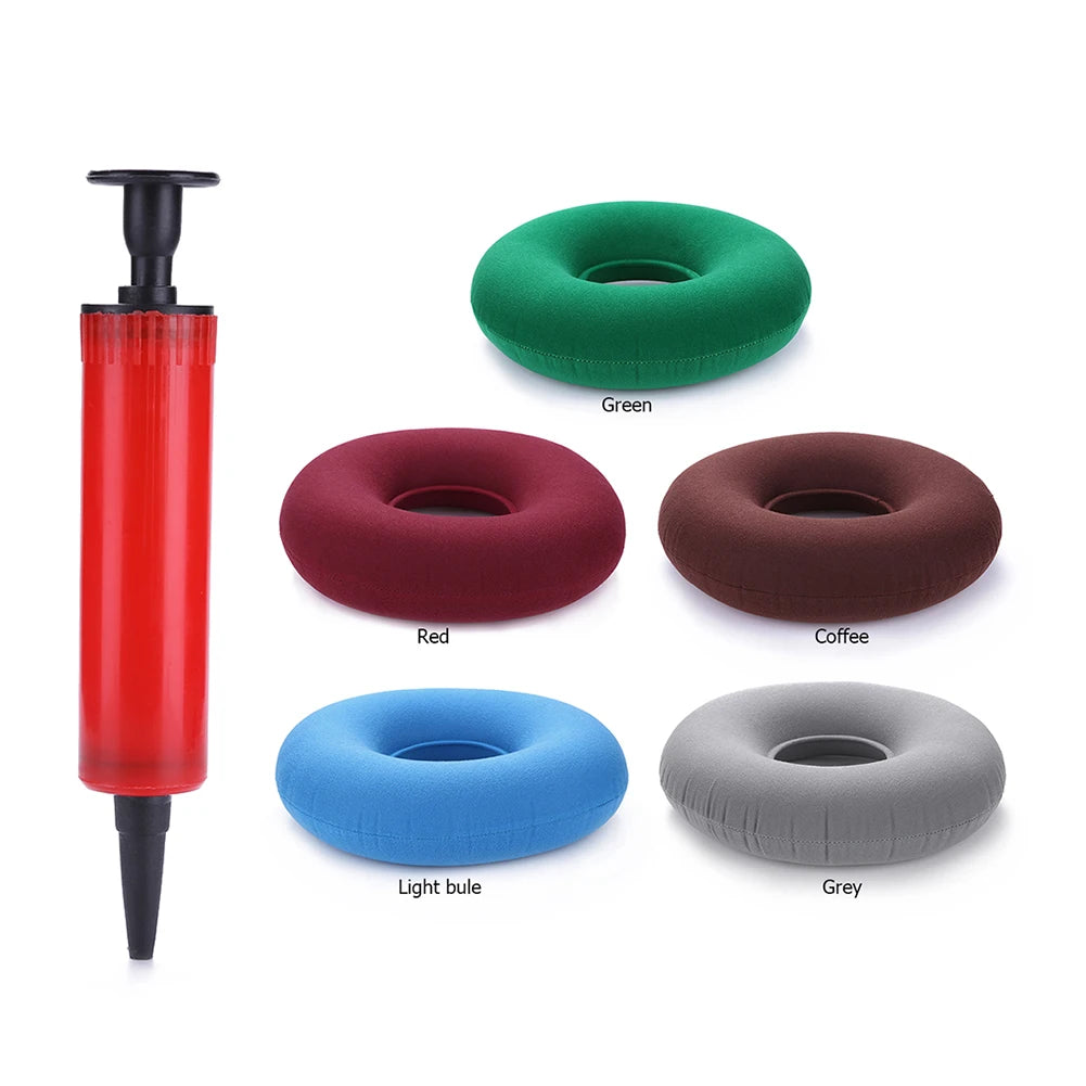 35cm Medical Donut Cushion – Hip Support & Tailbone Pain Relief Seat Pad for Hemorrhoids, Anti-Bedsore Pillow with Pump