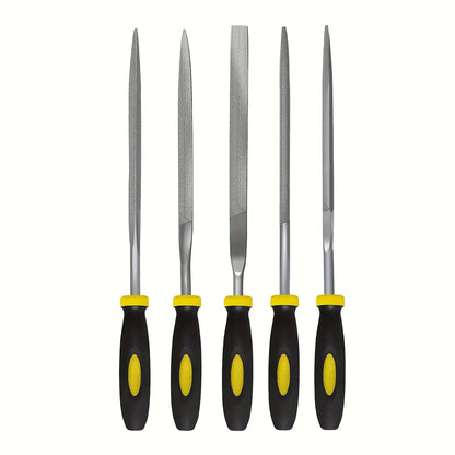 Premium High-Carbon Steel Needle File Set – Ergonomic Non-Slip Handles for Precision Filing Wood, Plastic & Model Craft Work