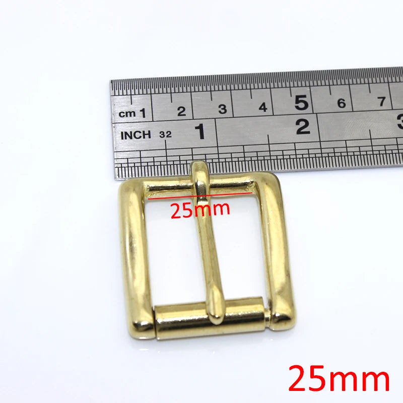 Brass Roller Belt Buckle – Adjustable Pin Buckle for Leather Belts, Bag Straps, DIY Crafts, and Accessories