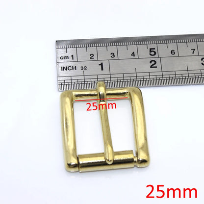 Brass Roller Belt Buckle – Adjustable Pin Buckle for Leather Belts, Bag Straps, DIY Crafts, and Accessories