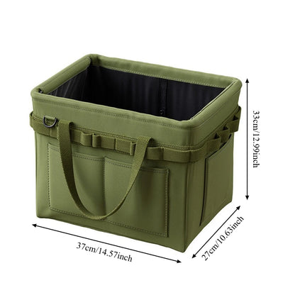 Heavy-Duty Foldable Tool Bag - Large Oxford Organizer with Side Pocket for Car Repair, Construction & Camping