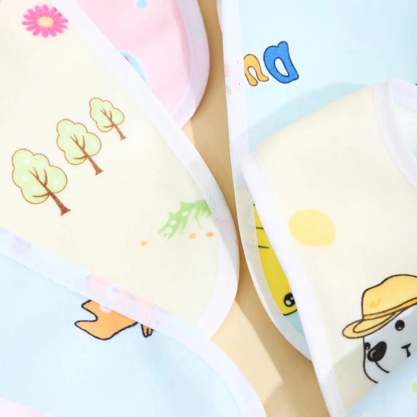 Cotton Baby Bib Set - 4/6/8/10PCS Waterproof Feeding Bibs & Toddler Scarf Protection for Newborn Boys Girls