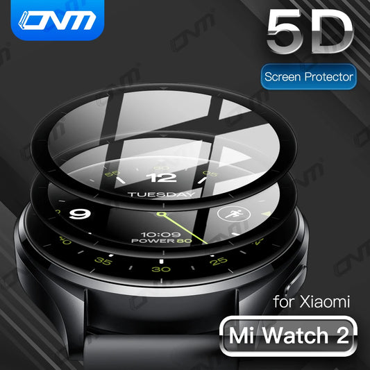 5D Protective Film for Xiaomi Mi Watch 2 — Full Coverage Anti-Scratch Screen Protector (Not Glass)