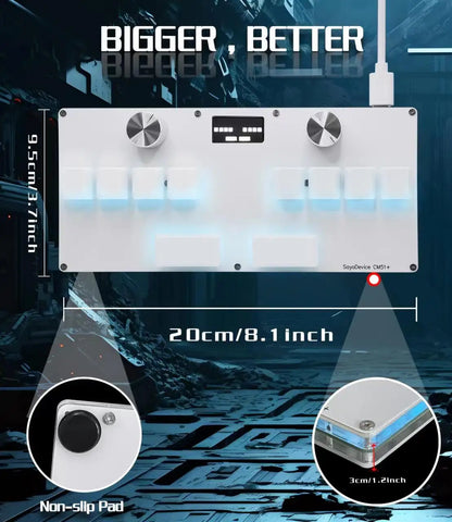 CM51 SayoDevice Rapid Trigger Gaming Keypad with Knob & Screen – Magnetic Switch Macro Keyboard for OSU, DJMAX & Shortcuts