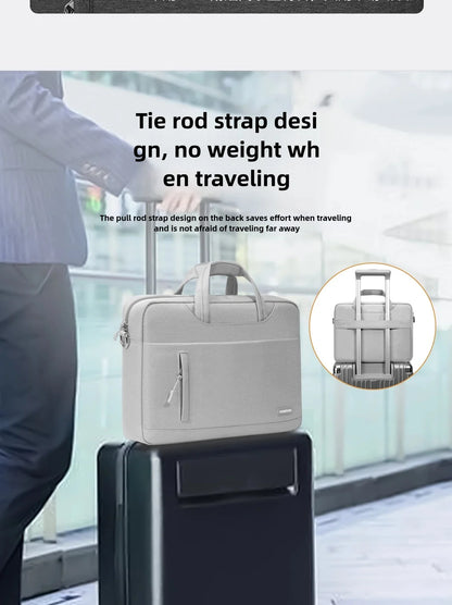 Business Laptop Bag Case - Shoulder Tote Briefcase for 13, 15, 17 Inch MacBook, HP, Huawei, Asus, Dell - Handbag Style