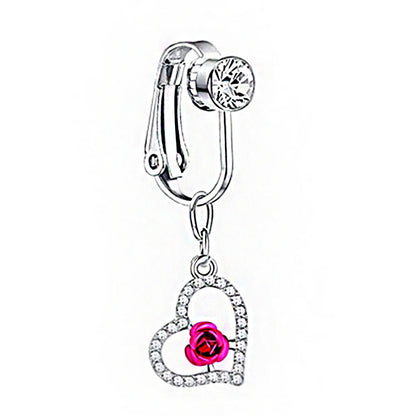 Faux Snake Belly Ring – Fake Clip-On Umbilical Navel Piercing, Belly Button & Cartilage Body Jewelry