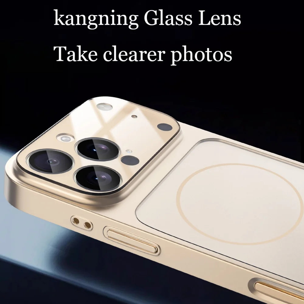 Nano Matte Glass iPhone Case - Magnetic MagSafe Armor Cover for iPhone 11-17 Pro Max, Air & Wireless Charging