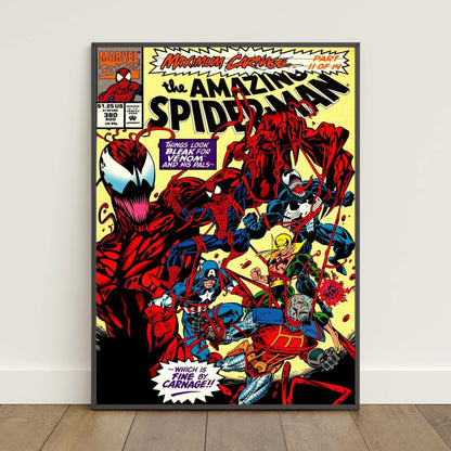 Spider-Man Comic Book Poster - Peter Parker Movie-Inspired Canvas Wall Art