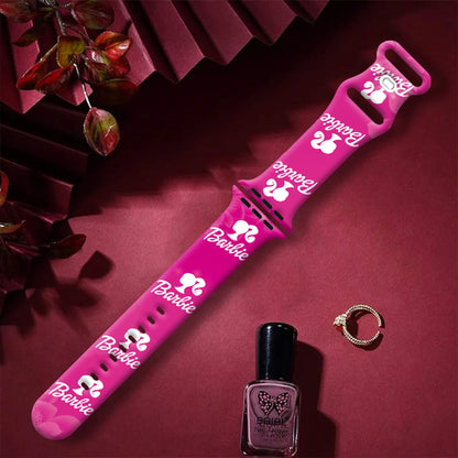 Doll Printed Silicone Strap for Apple Watch 9/8/7/SE/6 - Replaceable 45mm 44mm 42mm 41mm Band for iWatch Sport