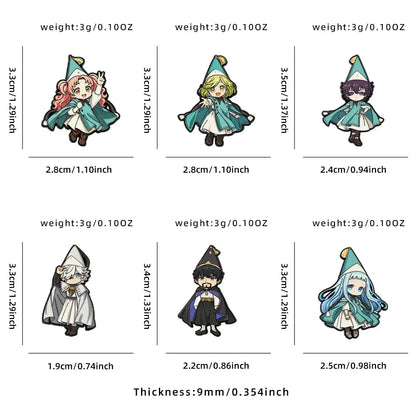 Witch Hat Atelier Enamel Pin Set - 6PCS Chibi Anime Brooch Collection for Backpacks, Bags & Fans